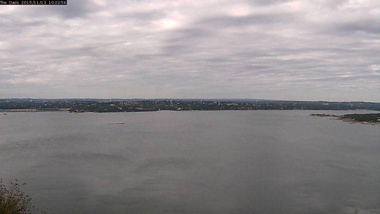 Lake Travis webcam, November 13, 2015 9:30 AM CT