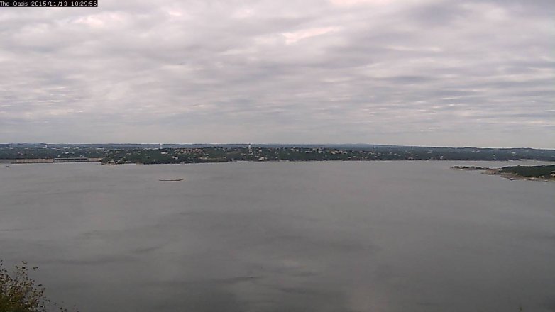 Lake Travis webcam, November 13, 2015 9:35 AM CT