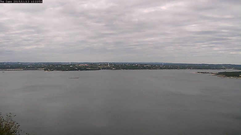 Lake Travis webcam, November 13, 2015 9:40 AM CT
