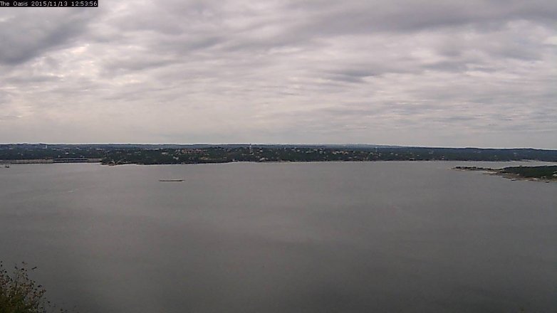 Lake Travis webcam, November 13, 2015 12:00 PM CT