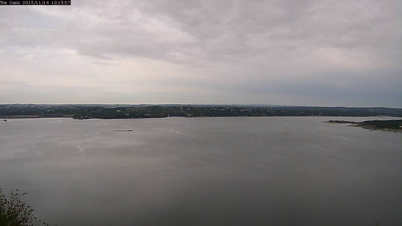 Lake Travis webcam, November 14, 2015 9:25 AM CT