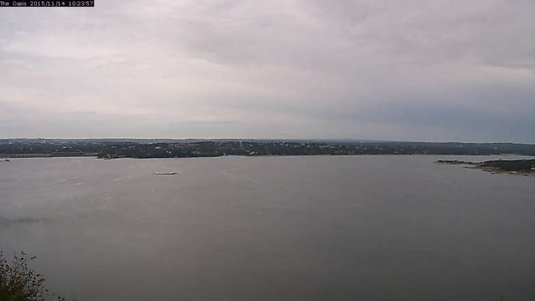 Lake Travis webcam, November 14, 2015 9:30 AM CT