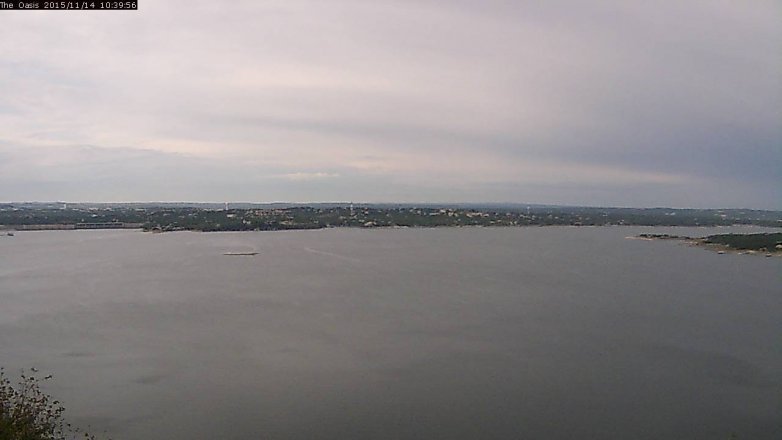 Lake Travis webcam, November 14, 2015 9:45 AM CT