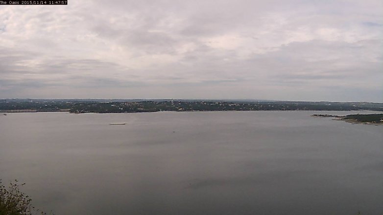 Lake Travis webcam, November 14, 2015 10:55 AM CT
