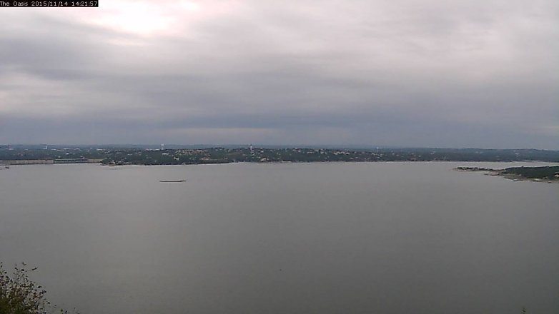 Lake Travis webcam, November 14, 2015 1:30 PM CT