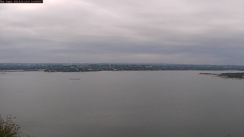 Lake Travis webcam, November 14, 2015 1:35 PM CT