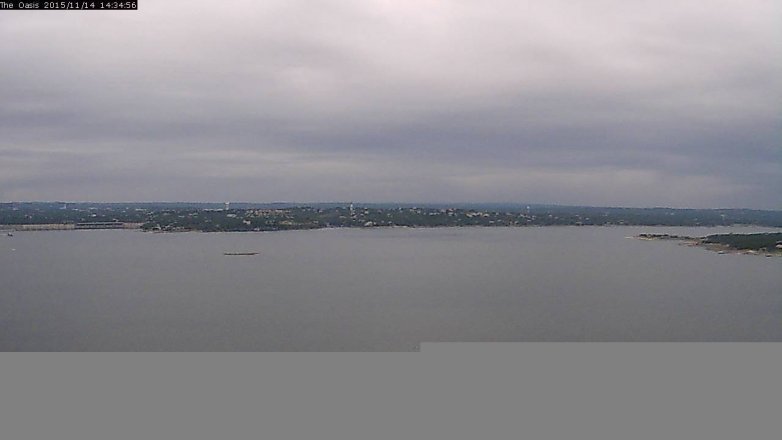 Lake Travis webcam, November 14, 2015 1:40 PM CT