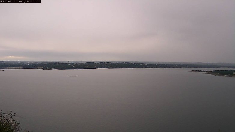 Lake Travis webcam, November 14, 2015 3:35 PM CT