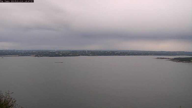 Lake Travis webcam, November 14, 2015 3:55 PM CT