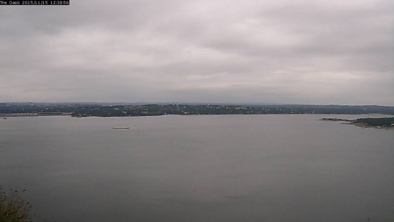Lake Travis webcam, November 15, 2015 11:50 AM CT