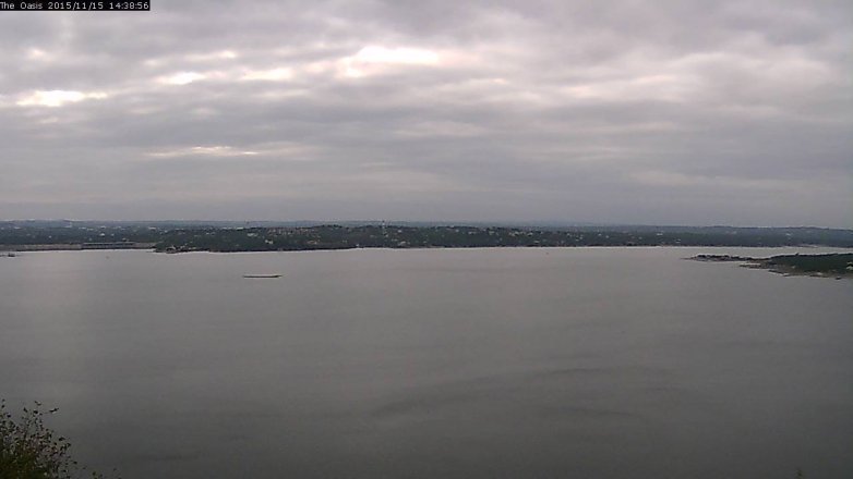 Lake Travis webcam, November 15, 2015 1:45 PM CT