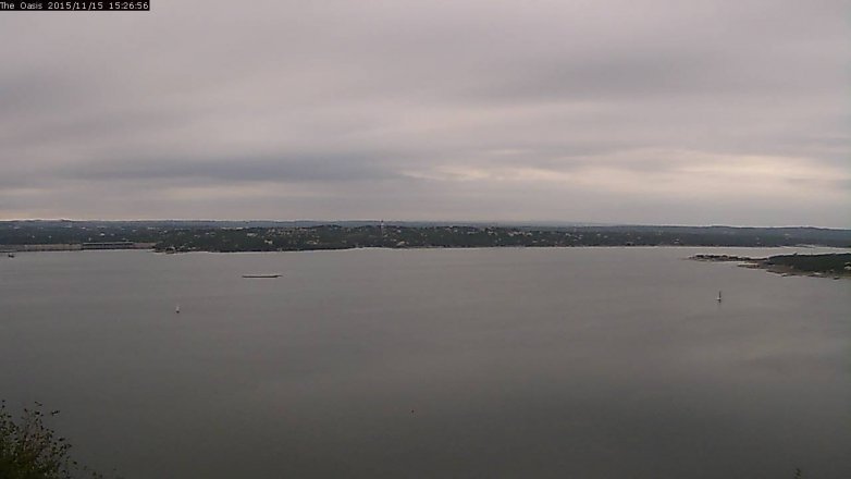 Lake Travis webcam, November 15, 2015 2:35 PM CT