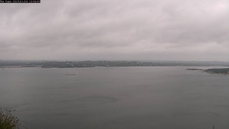 Lake Travis webcam, November 16, 2015 11:40 AM CT