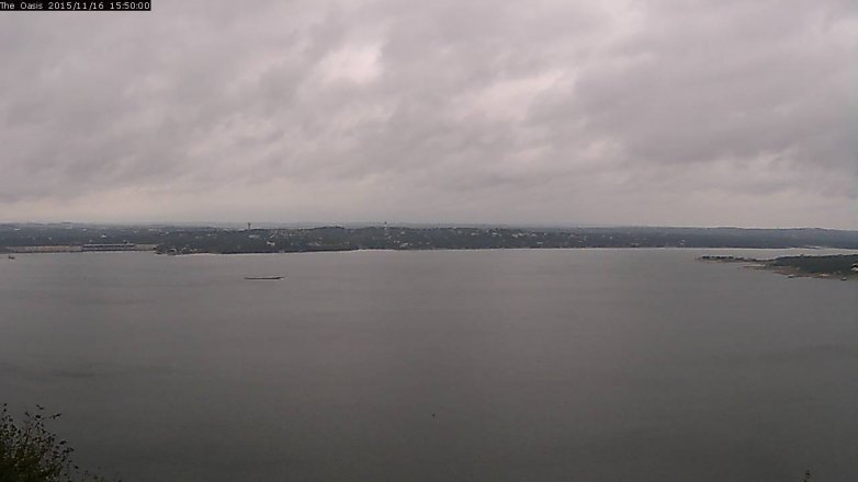 Lake Travis webcam, November 16, 2015 2:55 PM CT