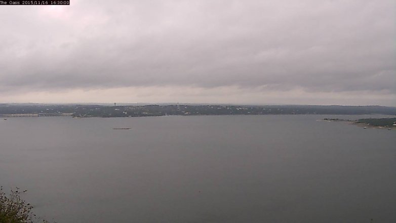 Lake Travis webcam, November 16, 2015 3:35 PM CT