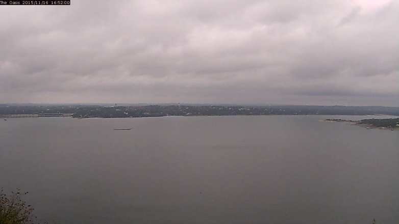 Lake Travis webcam, November 16, 2015 4:00 PM CT