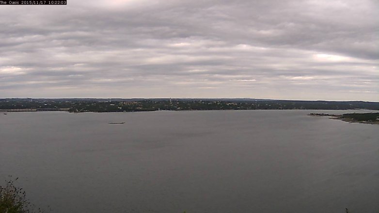 Lake Travis webcam, November 17, 2015 9:30 AM CT