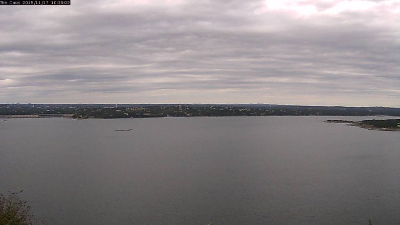 Lake Travis webcam, November 17, 2015 9:45 AM CT