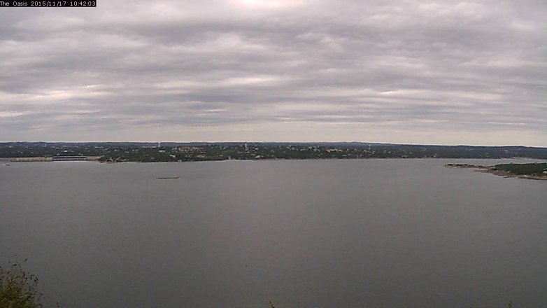 Lake Travis webcam, November 17, 2015 9:50 AM CT
