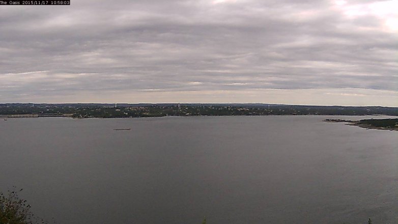Lake Travis webcam, November 17, 2015 10:05 AM CT