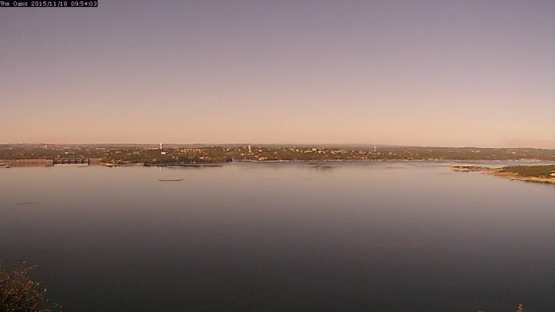 Lake Travis webcam, November 18, 2015 9:00 AM CT