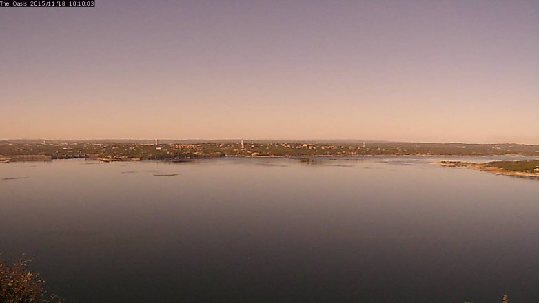 Lake Travis webcam, November 18, 2015 9:15 AM CT