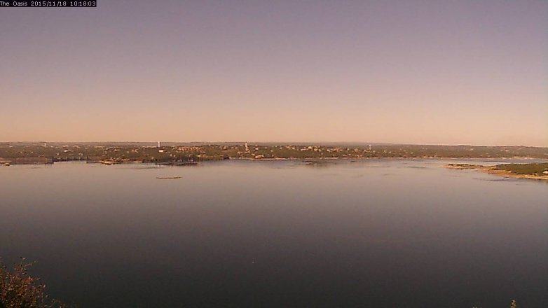 Lake Travis webcam, November 18, 2015 9:25 AM CT