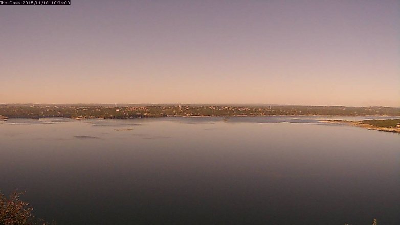 Lake Travis webcam, November 18, 2015 9:40 AM CT