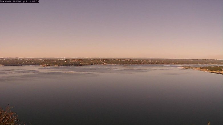 Lake Travis webcam, November 18, 2015 10:10 AM CT