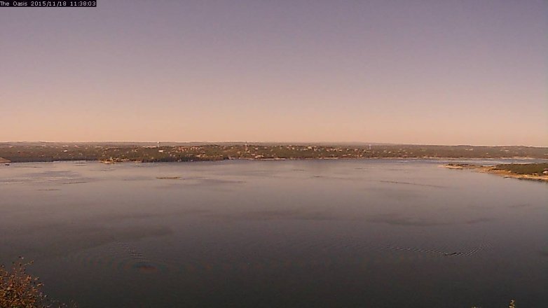 Lake Travis webcam, November 18, 2015 10:45 AM CT