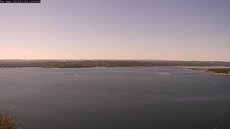 Lake Travis webcam, November 18, 2015 1:10 PM CT