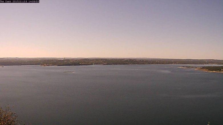 Lake Travis webcam, November 18, 2015 1:15 PM CT