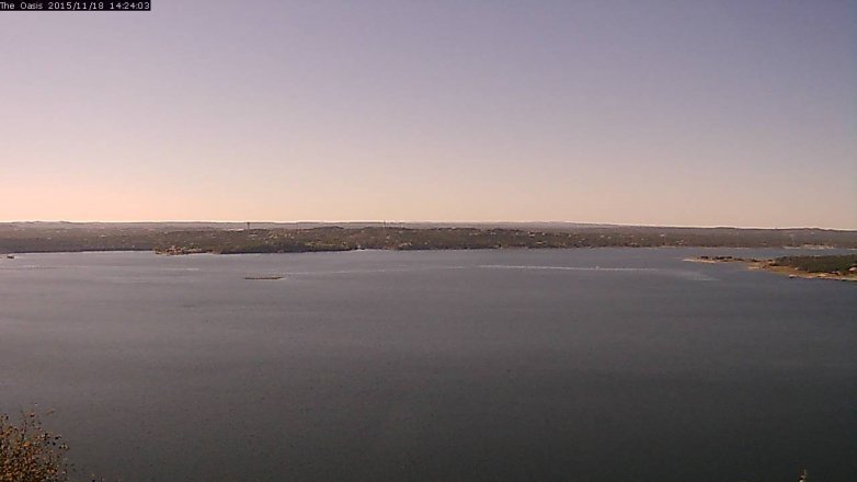 Lake Travis webcam, November 18, 2015 1:30 PM CT