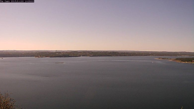 Lake Travis webcam, November 18, 2015 1:35 PM CT