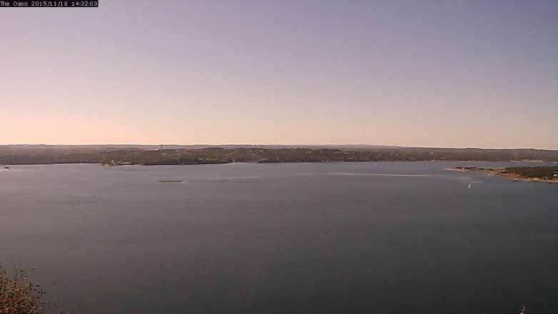Lake Travis webcam, November 18, 2015 1:40 PM CT