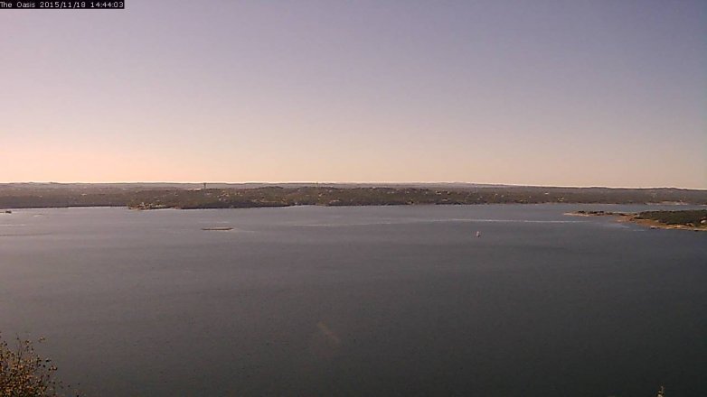 Lake Travis webcam, November 18, 2015 1:50 PM CT