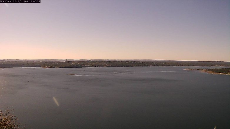 Lake Travis webcam, November 18, 2015 2:05 PM CT