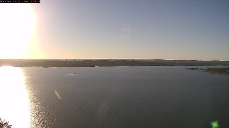 Lake Travis webcam, November 18, 2015 3:40 PM CT
