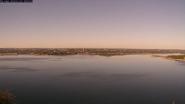 Lake Travis webcam, November 19, 2015 9:00 AM CT