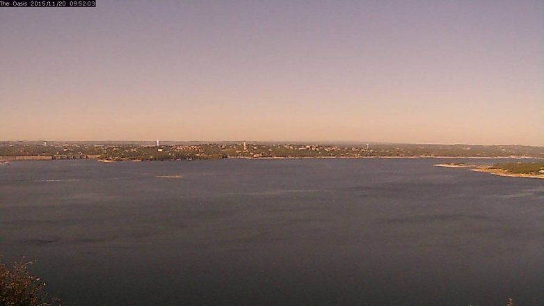 Lake Travis webcam, November 20, 2015 9:00 AM CT