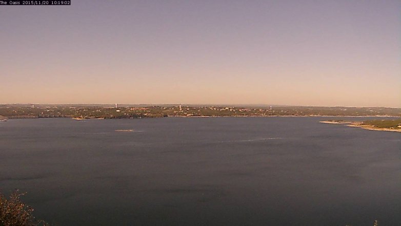 Lake Travis webcam, November 20, 2015 9:25 AM CT