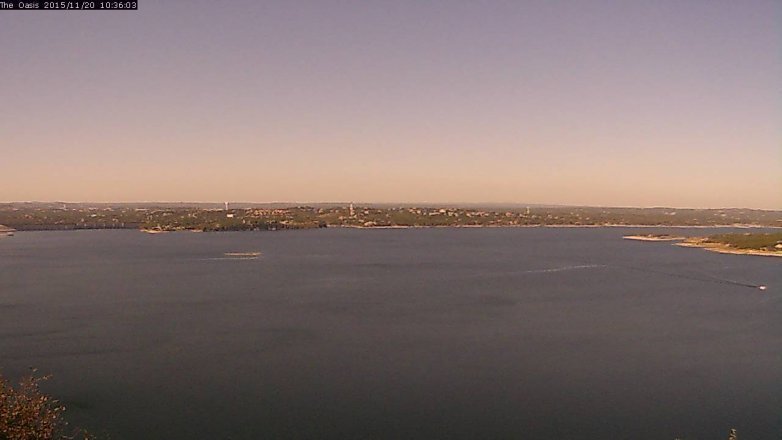 Lake Travis webcam, November 20, 2015 9:40 AM CT