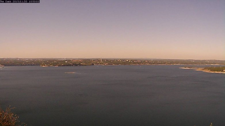 Lake Travis webcam, November 20, 2015 9:55 AM CT