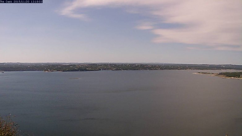Lake Travis webcam, November 20, 2015 12:25 PM CT