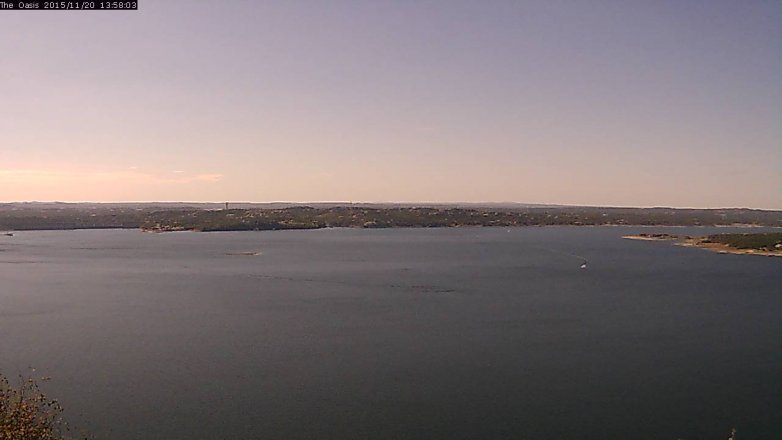 Lake Travis webcam, November 20, 2015 1:05 PM CT