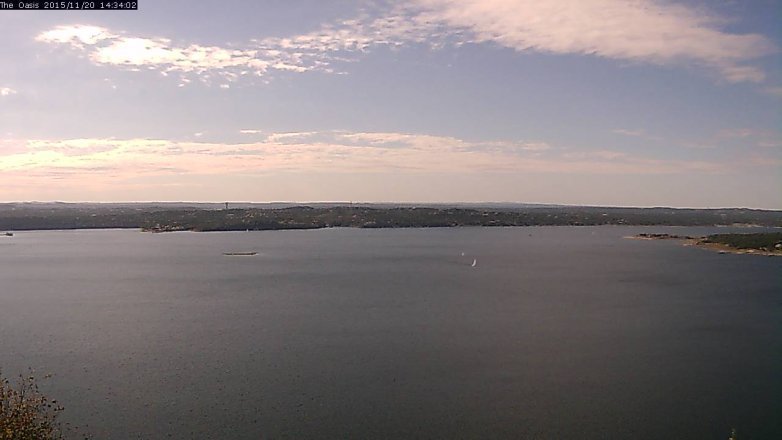 Lake Travis webcam, November 20, 2015 1:40 PM CT