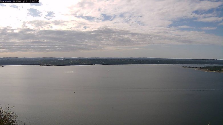 Lake Travis webcam, November 20, 2015 2:10 PM CT