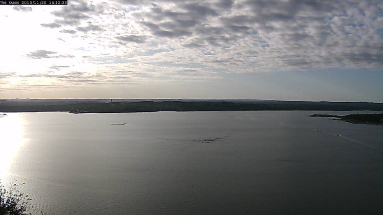 Lake Travis webcam, November 20, 2015 3:20 PM CT