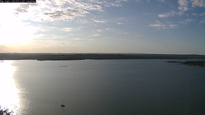 Lake Travis webcam, November 20, 2015 3:25 PM CT