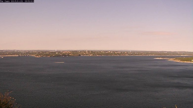 Lake Travis webcam, November 21, 2015 9:00 AM CT